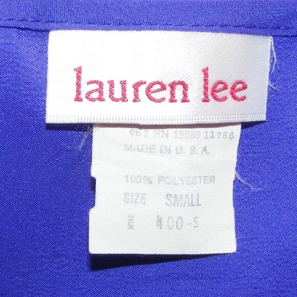 2 LAUREN LEE Tops, S, Purple & Berry pink, Vintage, Short Drop sleeves, vented - Picture 8 of 9